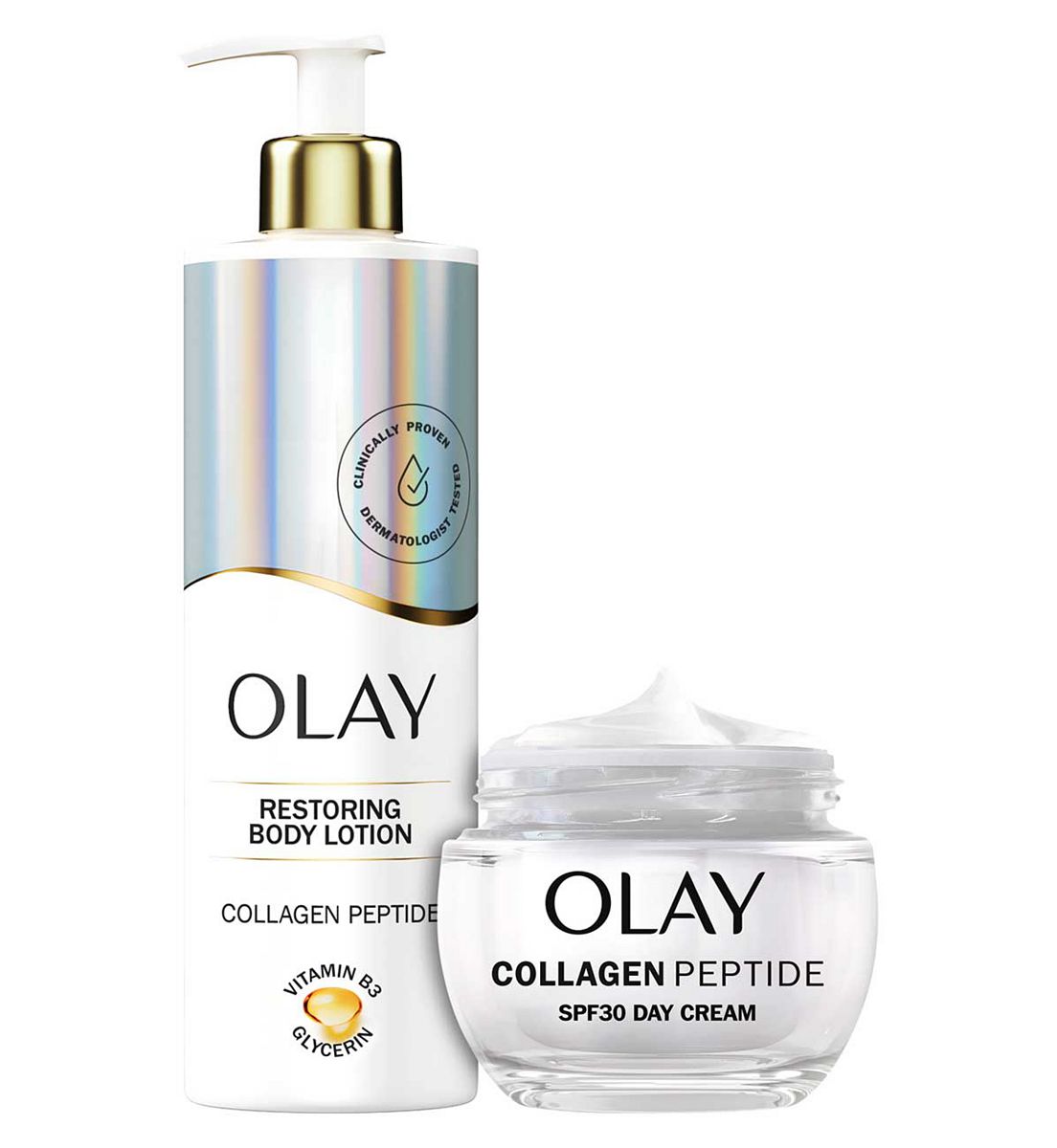 Olay Collagen Peptide Restoring Bundle Body Lotion 500Ml & Spf30 Day Cream 50ml