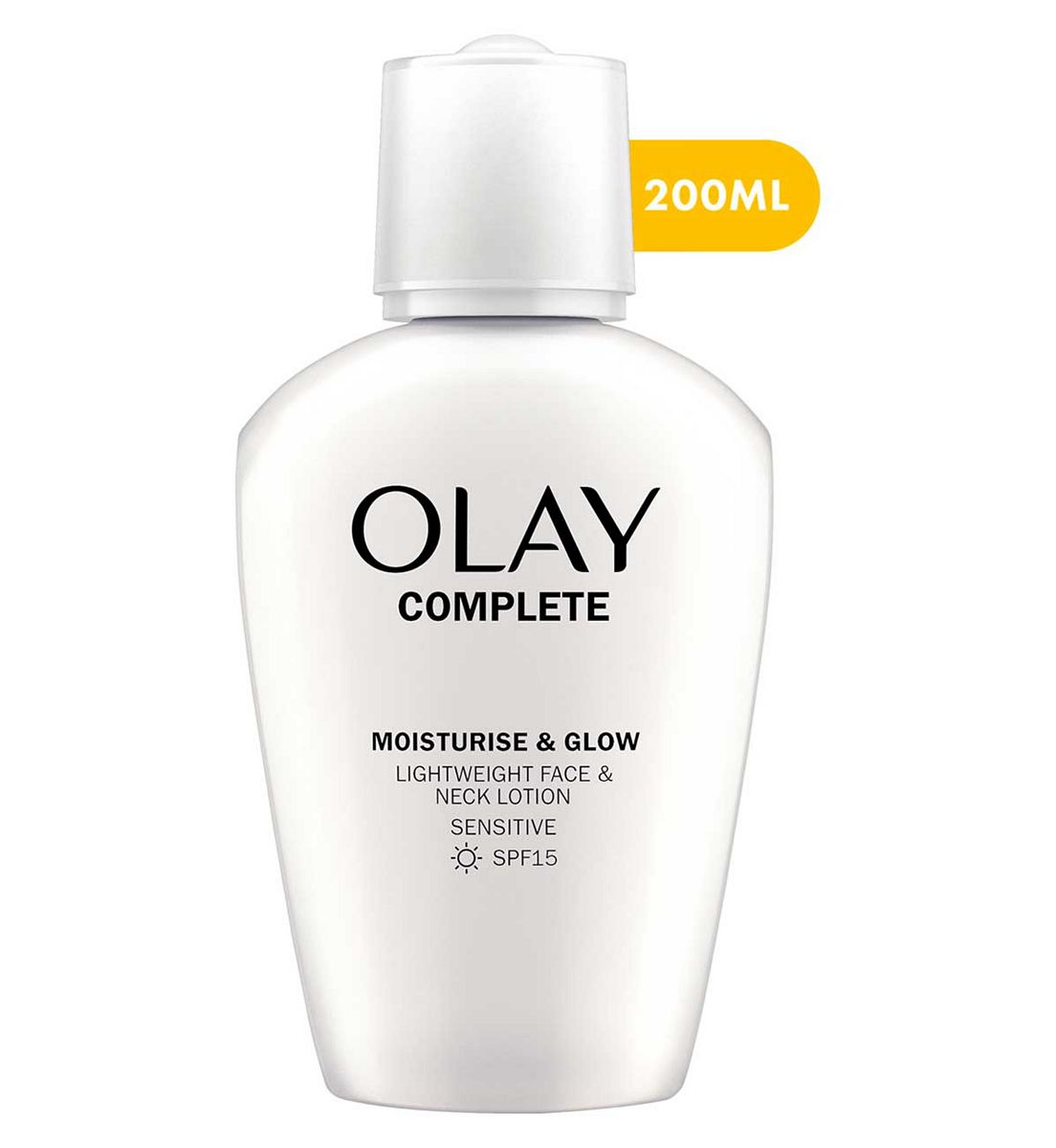 Olay Complete Moisturise & Glow Face And Neck Lotion Sensitive Spf15200 ml, 200ml