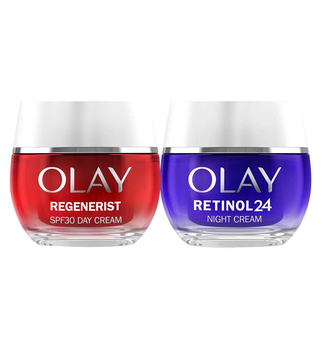Olay Regenerist Day Face Cream Spf30& Retinol 24 Night 50Ml Bundle