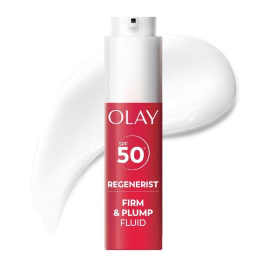 Olay Regenerist Firm & Plump Spf50+ Face Cream With Collagen Peptide Niacinamide Pro-Vitamin B5