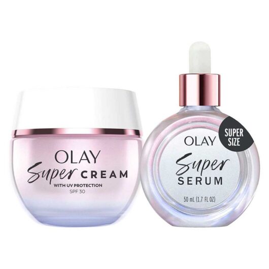 Olay Super Cream Face Moisturiser & Serum 50Ml Bundle