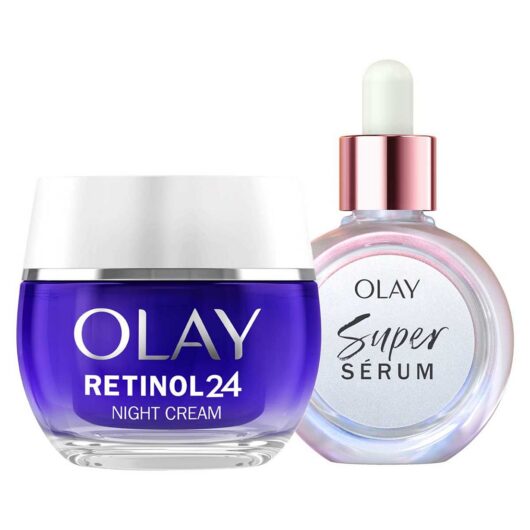 Olay Super Serum 30Ml & Retinol 24 Night Cream 50Ml Bundle