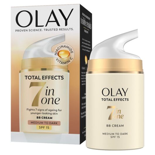 Olay Total Effects Anti-Ageing Bb Face Cream Spf15 For Medium To Dark Shade 50ml
