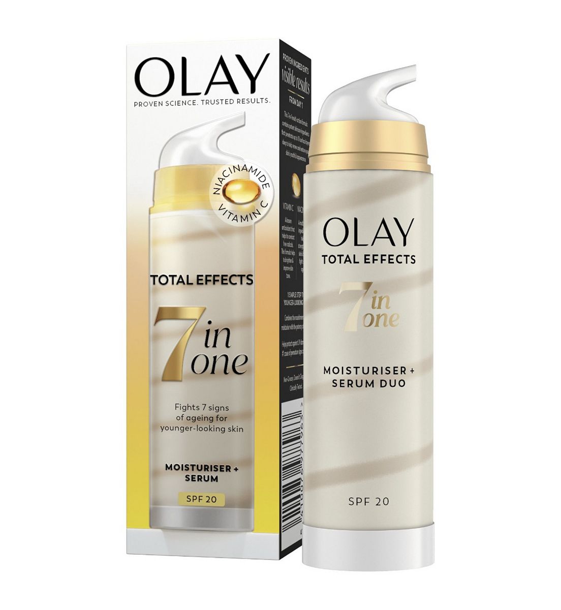 Olay Total Effects Moisturiser And Serum Duo, 40ml