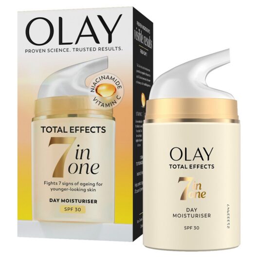 Olay Total Effects Spf 30, 7 In 1 Anti-Ageing Moisturiser, 50ml, Our Strongest Protection