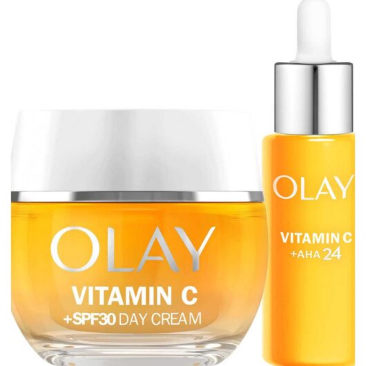 Olay Vitamin C Anti-Dark Spot Spf30 Day Cream 50Ml & + Aha24 Serum 40Ml Bundle