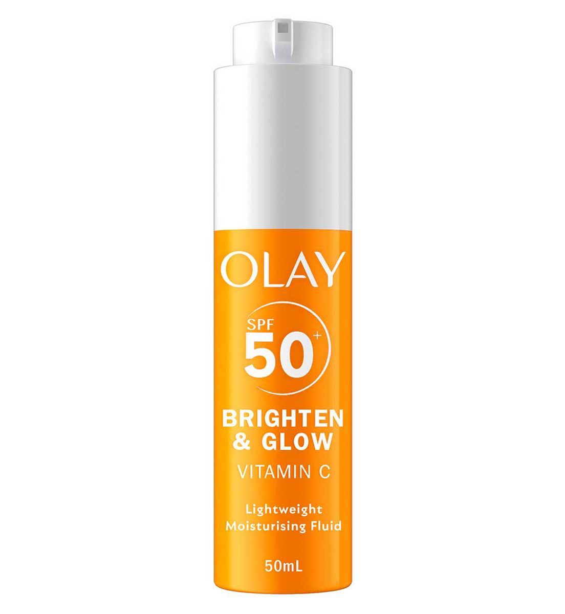 Olay Vitamin C Brighten & Glow 3In1 Moisturiser Face Fluid Spf50+ Hydrating Primer 50ml