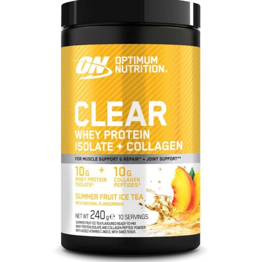 Optimum Nutrition Clear Whey And Collagen Summer Fruit Tea 240g