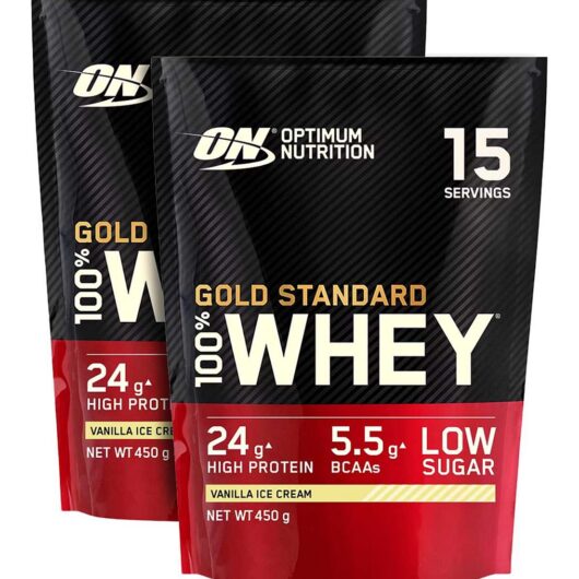 Optimum Nutrition Gold Standard 100% Whey Vanilla Ice Cream 2 X 450g