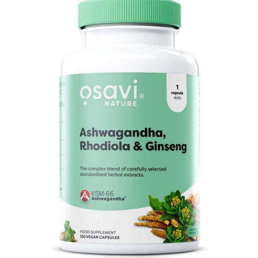 Osavi Ashwagandha + Rhodiola & Ginseng Vegan Capsules - 120 Servings