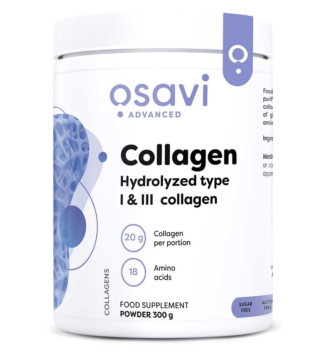 Osavi Collagen Peptides - Hydrolyzed Type 1 & 3 300g