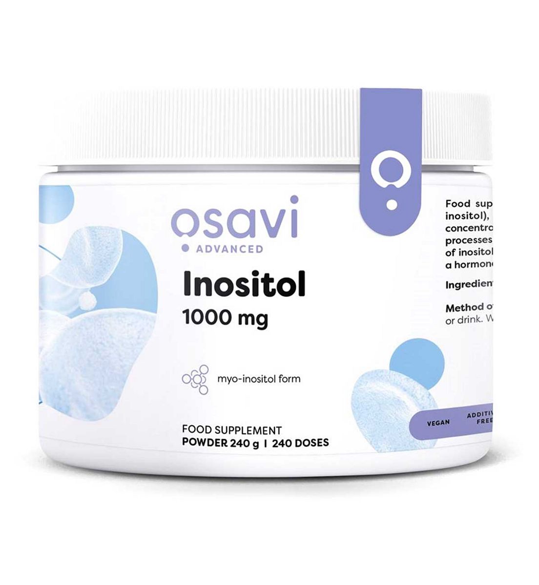 Osavi - Inositol Powder, 1000Mg 240g