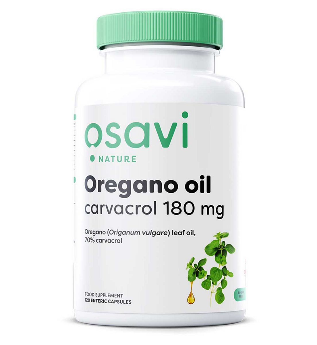 Osavi Oregano Oil Carvacrol, 180Mg - 120 Enteric Caps