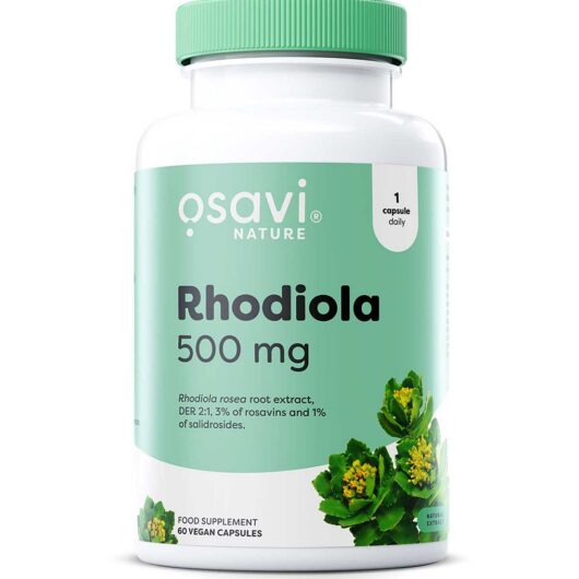 Osavi Rhodiola 500Mg Vegan Capsules - 60 Servings