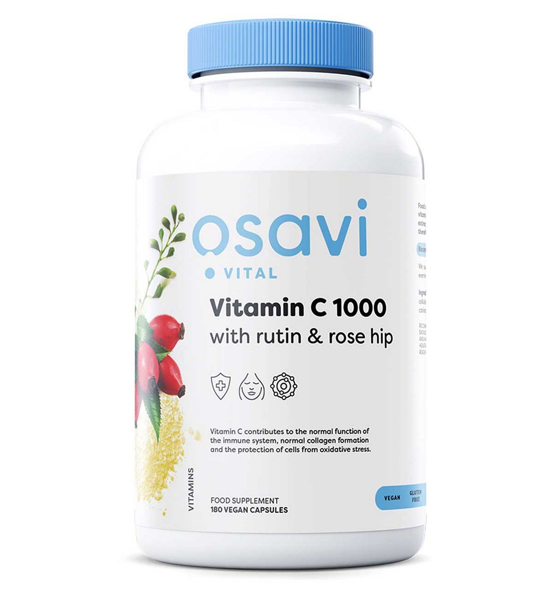 Osavi - Vitamin C1000 With Rutin & Rose Hip 180 Vegan Capsules