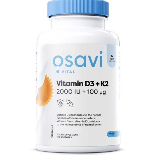 Osavi - Vitamin D3 + K2, 2000Iu 100Mcg 120 Softgels