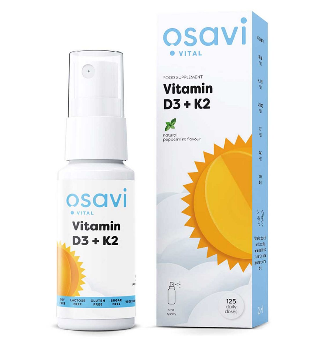 Osavi - Vitamin D3 + K2 Oral Spray, Peppermint 25 ml