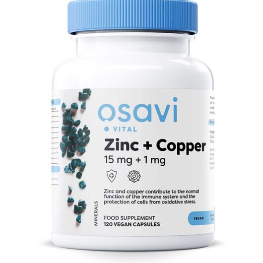 Osavi - Zinc + Copper, 15Mg 1Mg 120 Vegan Capsules