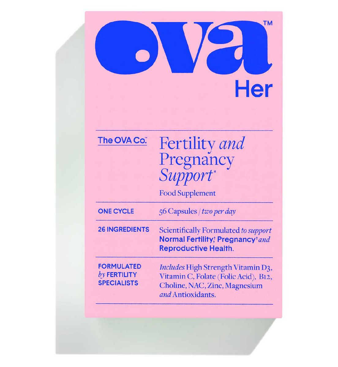 Ova her Fertility And Pregnancy Support Capsules 56S