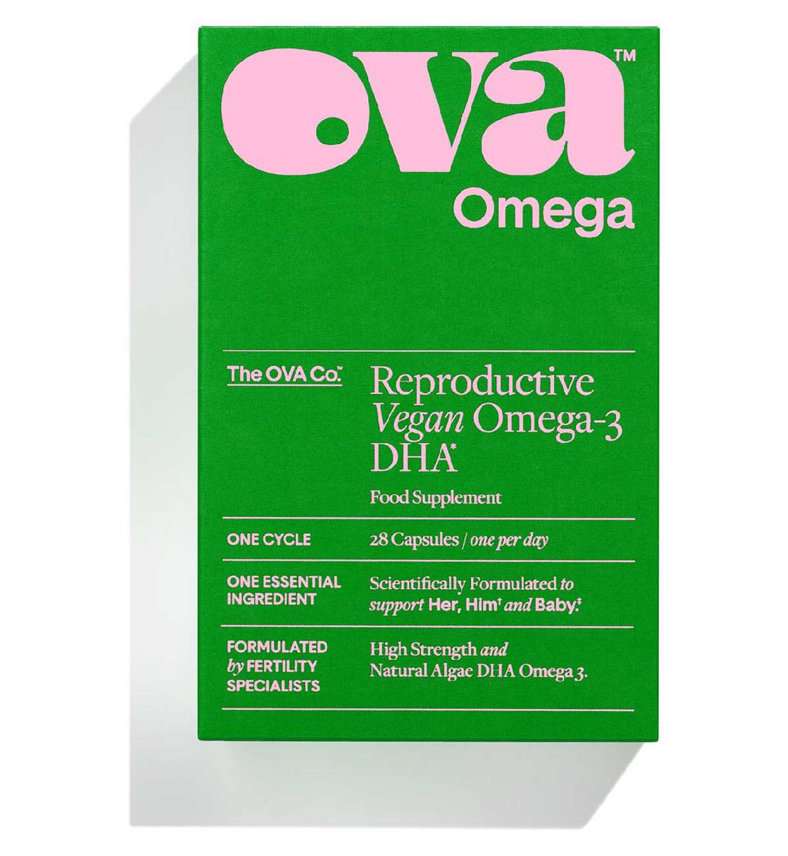 Ova omega Reproductive Vegan Omega-3 Dha 28 Capsules