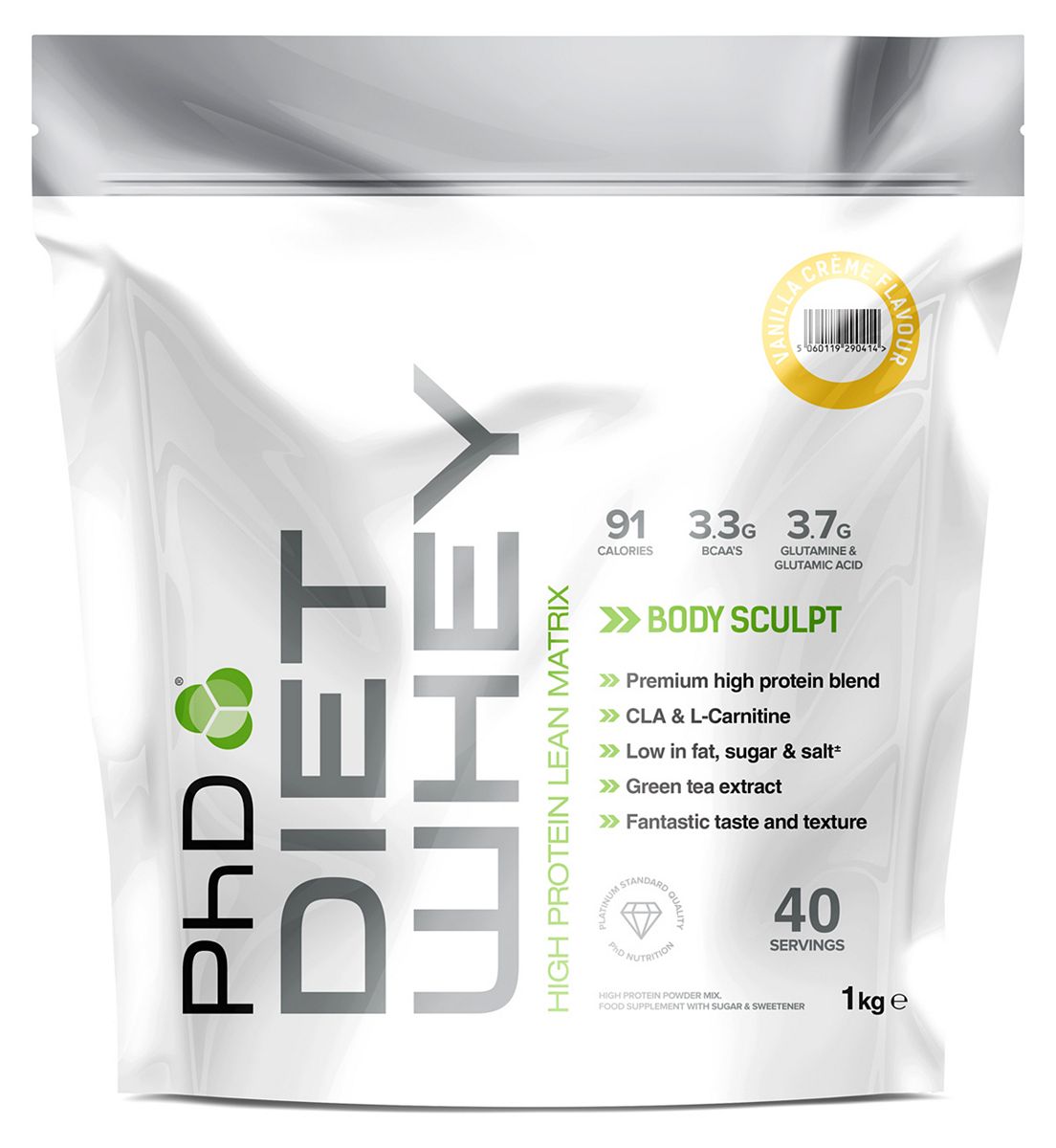 PHD Diet Whey Protein Powder - Vanilla Crème (1Kg)