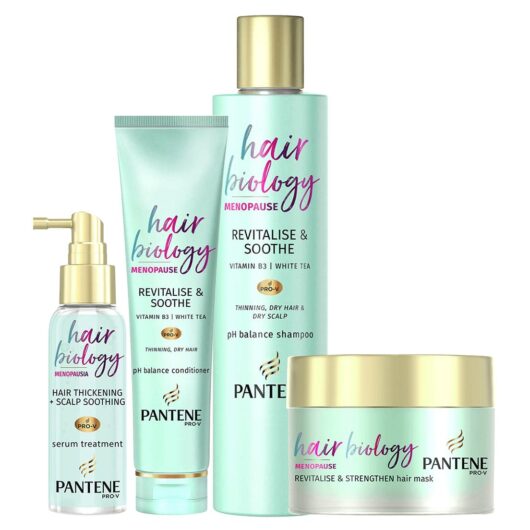 Pantene Hair Biology Menopause Bundle - Shampoo, Conditioner, Serum & Mask