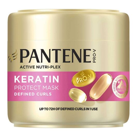 Pantene Pro-V Defined Curls Keratin Protect Hair Mask 300Ml For Frizzy, Unruly