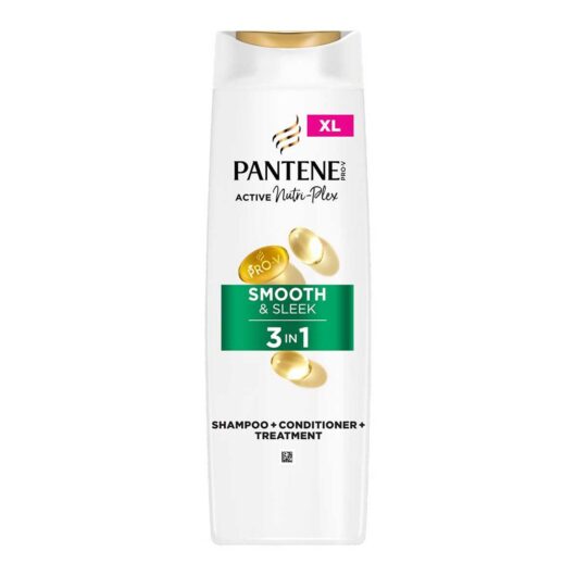 Pantene Pro-V Smooth & Sleek 3 In 1 Shampoo, For Dull Frizzy Hair, 400ml