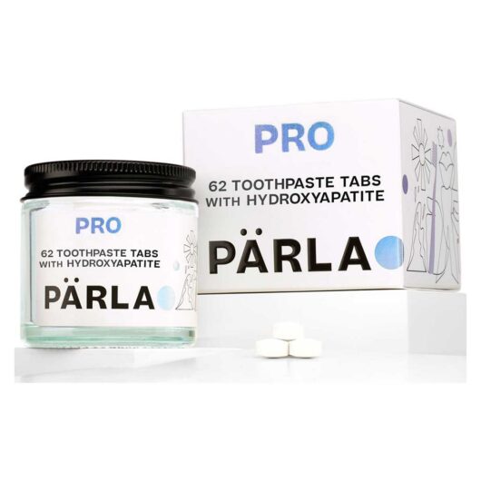Parla Pärla Pro High Gloss Whitening Sensitive Toothpaste Tabs For Remineralisation With Vitamin B12 - 62