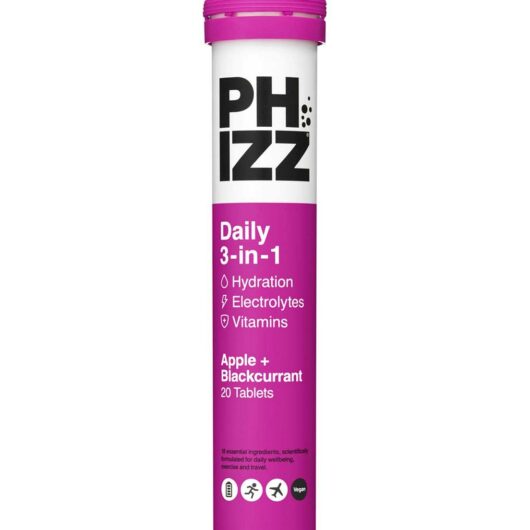 Phizz Apple & Blackcurrant 3-In-1 Hydration, Electrolytes And Vitamins Effervescent (20 Tablets)