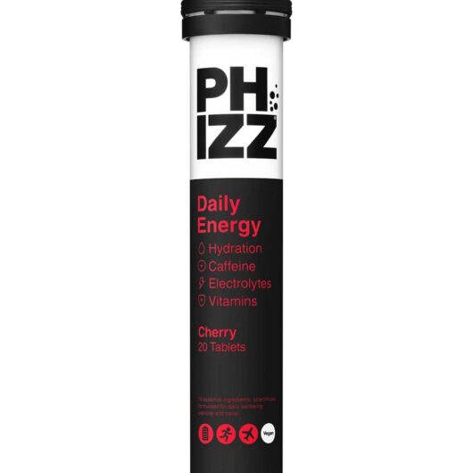 Phizz Daily Energy Cherry Hydration, Electrolytes And Vitamins Effervescent Tablets - 20