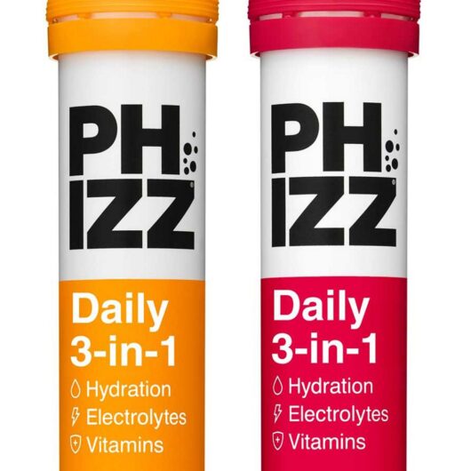 Phizz Orange & Mixed Berry 3-In-1 Hydration, Electrolytes And Vitamins Effervescent Bundle (40 Tablets)