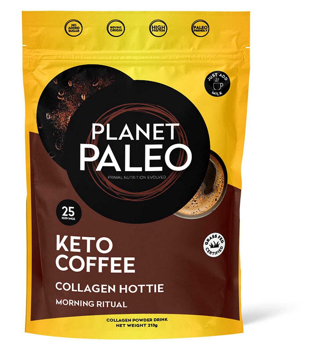 Planet Paleo Keto Coffee Collagen Hottie Powder Drink 213g