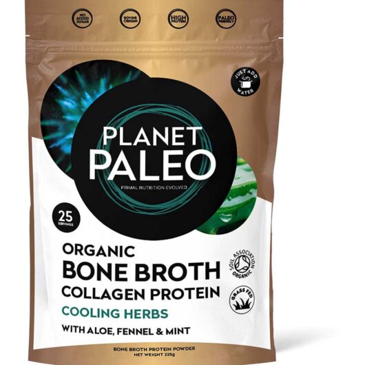 Planet Paleo Organic Bone Broth Protein Powder Cooling Herbs 225g