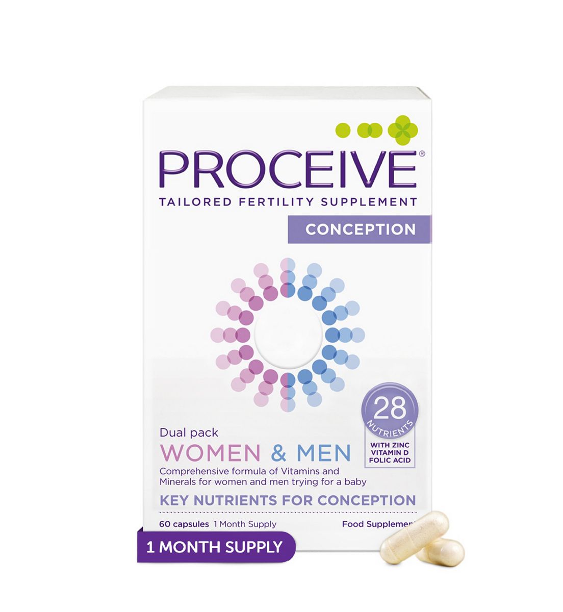 Proceive Advanced Fertility Supplement Women & Men Dual Pack - 120 Capsules