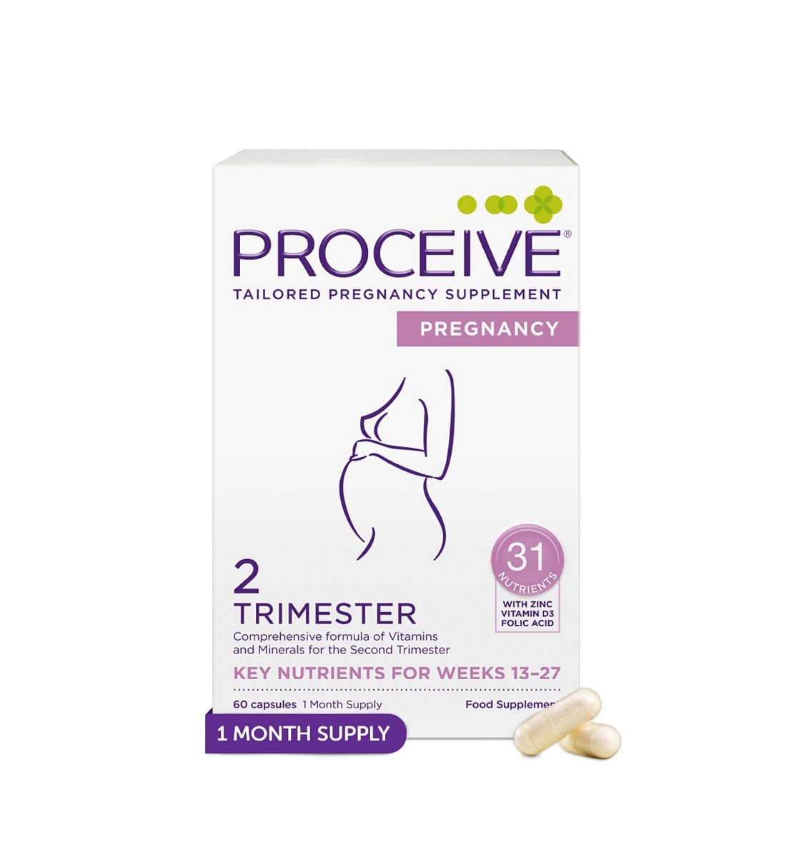 Proceive Pregnancy Supplement Trimester 2 Capsules 60S