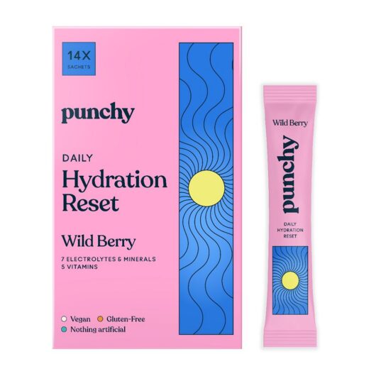 Punchy Electrolytes Daily Hydration Reset Wild Berry 14 X 5.1G Sachets