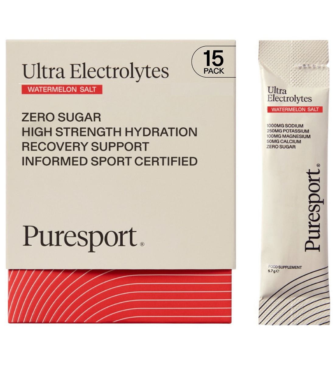 Puresport Ultra Electrolytes Watermelon Salt 5.7g - 15 Sachets