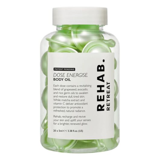 REHAB. Retreat Dose Energise Body Oil, 5ml