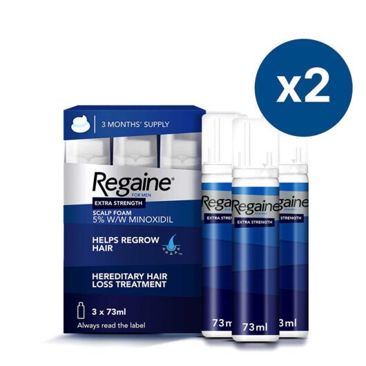 Regaine For Men Extra Strength Scalp Foam 5% - 6 Month Supply