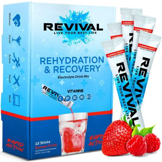 Revival Drinks Ltd Revival Rapid Rehydration - Electrolyte Powder Sachet Summer Fruits 12 Pack