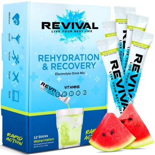 Revival Drinks Ltd Revival Rapid Rehydration - Electrolyte Powder Sachet Watermelon 12 Pack