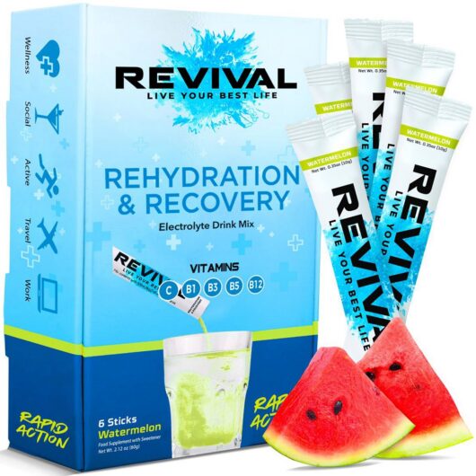Revival Drinks Ltd Revival Rapid Rehydration - Electrolyte Powder Sachet Watermelon 6 Pack