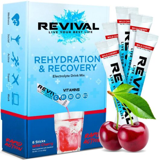 Revival Drinks Ltd Revival Rapid Rehydration - Electrolyte Powder Sachet Wild Cherry 6 Pack