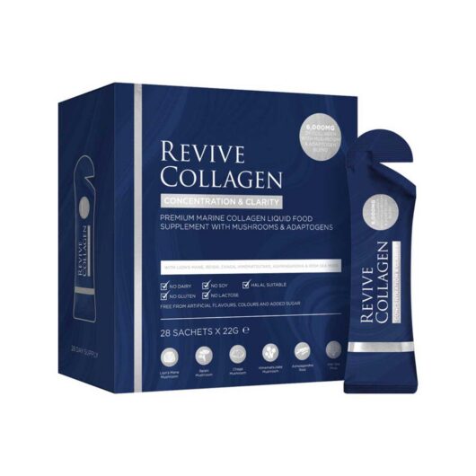 Revive Collagen Concentration & Clarity Functional Mushroom And Adaptogen Blend With 6000Mg Marine Collagen 22G 28S