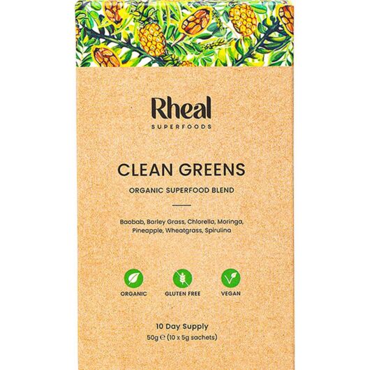 Rheal Superfoods Ltd Rheal Superfoods Organic Clean Greens Powder Sachets 5G 10S