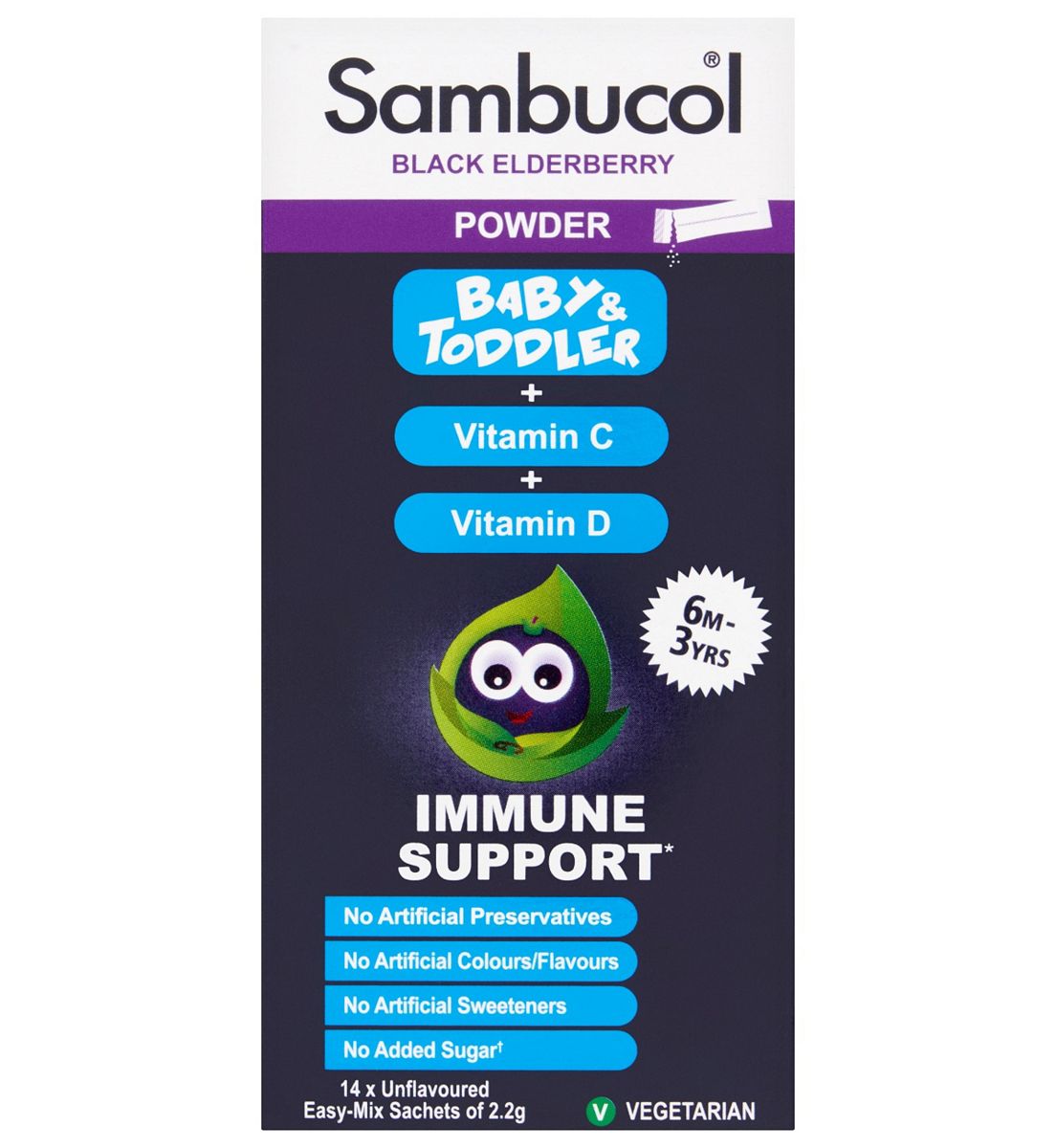 Sambucol Powder For Baby & Toddlers 14 Sachets
