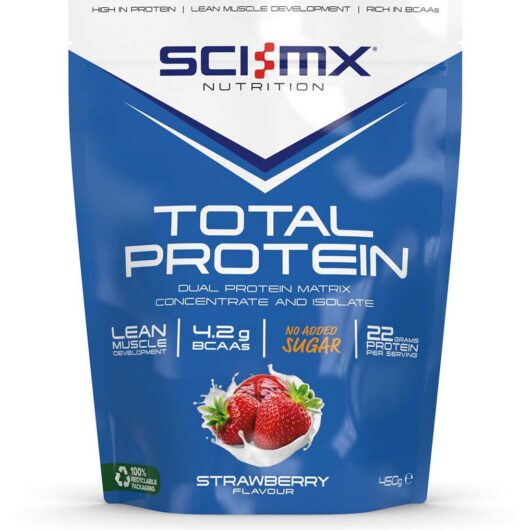 Sci-Mx Total Protein Powder Strawberry 450g