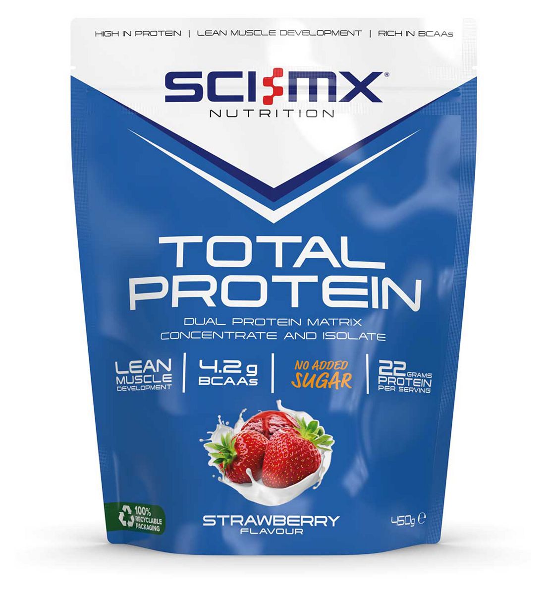 Sci-Mx Total Protein Powder Strawberry 450g