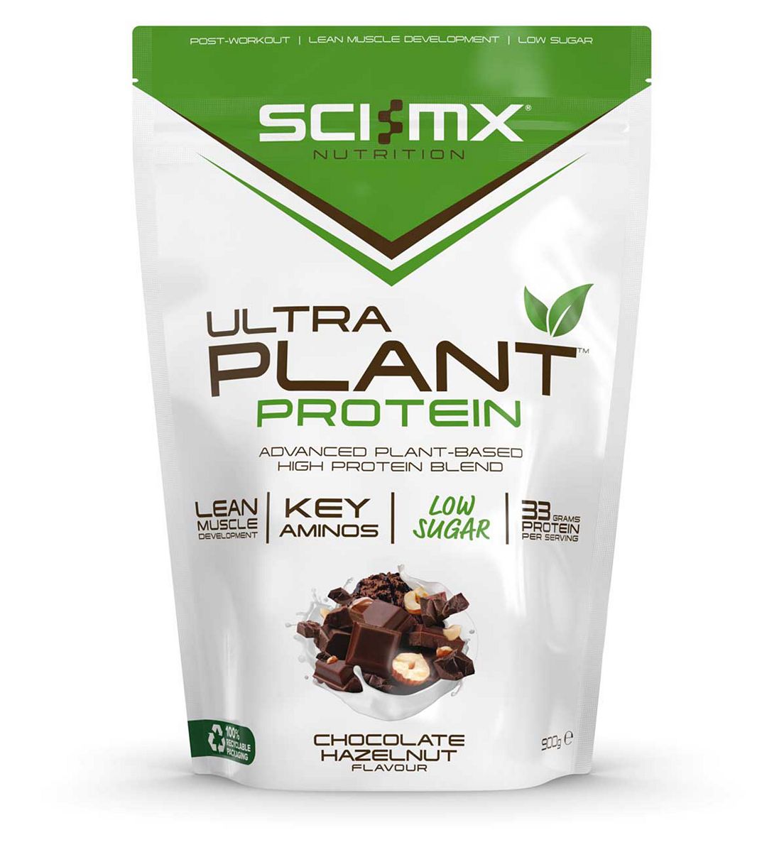 Sci-Mx Ultra Plant Protein Powder Chocolate Hazelnut 900g